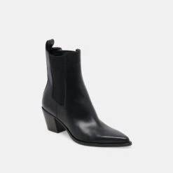 SHADIE H2O WIDE BOOTIES BLACK LEATHER(Shadie H2o Wide Booties Black Leather) -Dolce Vita Shop DOLCEVITA BOOTS SHADIE H2O BLACK LEATHER H2O 01 c2e90a80 1a55 4984 962c d35d92dccef5