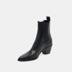 SHADIE H2O WIDE BOOTIES BLACK LEATHER(Shadie H2o Wide Booties Black Leather) -Dolce Vita Shop DOLCEVITA BOOTS SHADIE H2O BLACK LEATHER H2O 08 e08a5a3c b8f6 426c 9c1b c22e471a642d