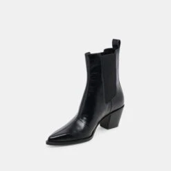 SHADIE H2O BOOTIES MIDNIGHT CRINKLE PATENT(Shadie H2o Booties Midnight Crinkle Patent) -Dolce Vita Shop DOLCEVITA BOOTS SHADIE H2O MIDNIGHT CRINKLE PATENT H2O 08