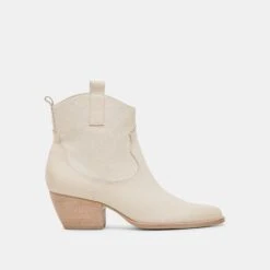 SHANIA BOOTIES IVORY NUBUCK(Shania Booties Ivory Nubuck)