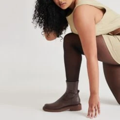 SIMAYA H2O BOOTS MAHOGANY LEATHER(Simaya H2o Boots Mahogany Leather) -Dolce Vita Shop DOLCEVITA BOOTS SIMAYAH2O MAHOGANYLEATHER ONFOOT 01 1