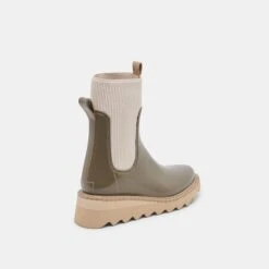 TROPIC H2O BOOTS DK MOSS PATENT STELLA(Tropic H2o Boots Dk Moss Patent Stella) -Dolce Vita Shop DOLCEVITA BOOTS TROPIC H2O DK MOSS PATENT STELLA H2O 03