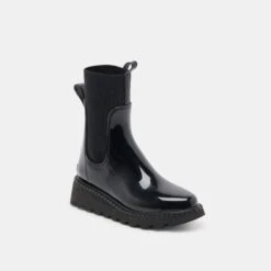 TROPIC H2O BOOTS MIDNIGHT PATENT STELLA(Tropic H2o Boots Midnight Patent Stella) -Dolce Vita Shop DOLCEVITA BOOTS TROPIC H2O MIDNIGHT PATENT STELLA H2O 01