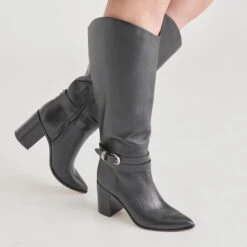 TYRONE BOOTS BLACK LEATHER(Tyrone Boots Black Leather) -Dolce Vita Shop DOLCEVITA BOOTS TYRONE BLACKLEATHER ONFOOT 02