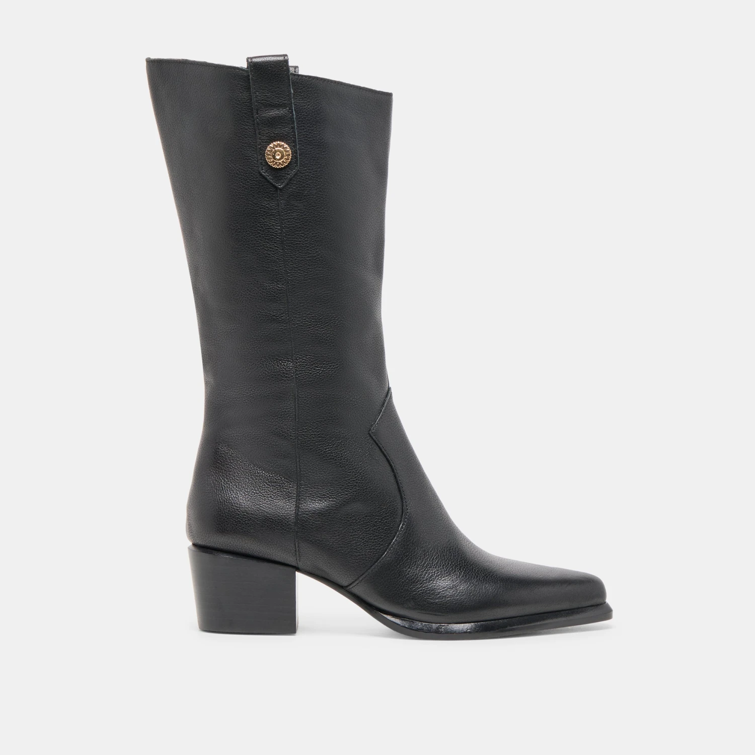 VERN WIDE CALF BOOTS BLACK LEATHER(Vern Wide Calf Boots Black Leather) 1 VERN WIDE CALF BOOTS BLACK LEATHER(Vern Wide Calf Boots Black Leather)