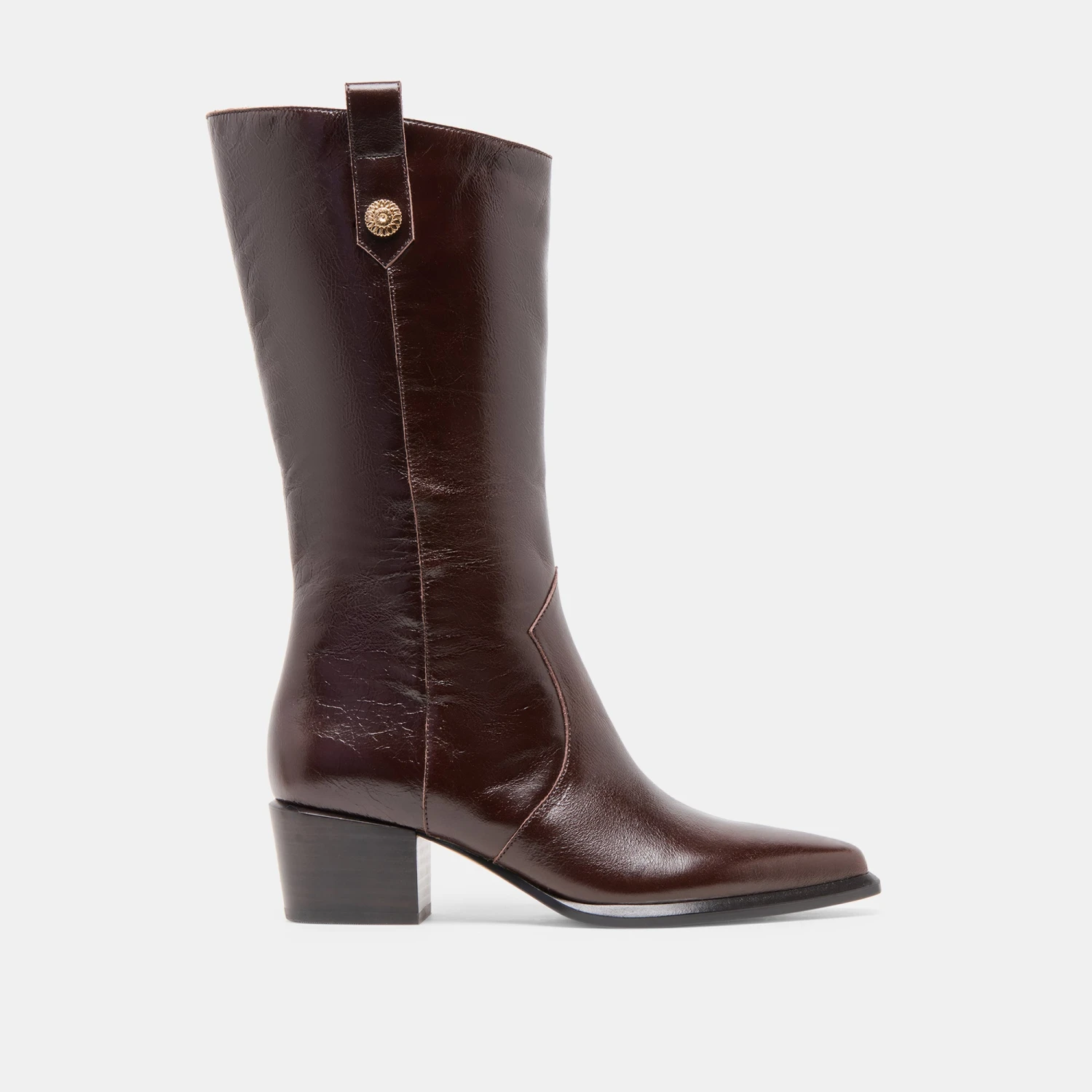VERN WIDE CALF BOOTS CHOCOLATE LEATHER(Vern Wide Calf Boots Chocolate Leather) 1 VERN WIDE CALF BOOTS CHOCOLATE LEATHER(Vern Wide Calf Boots Chocolate Leather)
