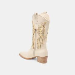 VILA BOOTS IVORY LEATHER(Vila Boots Ivory Leather) -Dolce Vita Shop DOLCEVITA BOOTS VILA IVORYLEATHER 08