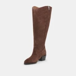 VIRONA H2O EXTRA WIDE CALF BOOTS DK BROWN SUEDE(Virona H2o Extra Wide Calf Boots Dk Brown Suede) -Dolce Vita Shop DOLCEVITA BOOTS VIRONAH2OPLUS DKBROWNSUEDE 01 2