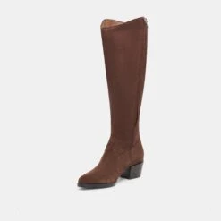 VIRONA H2O WIDE CALF BOOTS DK BROWN SUEDE(Virona H2o Wide Calf Boots Dk Brown Suede) -Dolce Vita Shop DOLCEVITA BOOTS VIRONAH2OWC DKBROWNSUEDE 01 2