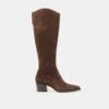 VIRONA H2O WIDE CALF BOOTS DK BROWN SUEDE(Virona H2o Wide Calf Boots Dk Brown Suede)