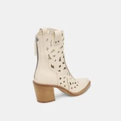ZENOBI BOOTIES OFF WHITE LEATHER(Zenobi Booties Off White Leather) -Dolce Vita Shop DOLCEVITA BOOT ZENOBI OFFWHITELEATHER 03