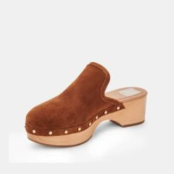 CLOSEN CLOGS COGNAC SUEDE - COGNAC SUEDE / 8 / 935 - Re:vita(Closen Clogs Cognac Suede Cognac Suede 8 935 Resale) -Dolce Vita Shop DOLCEVITA CLOGS CLOSEN COGNACSUEDE 08