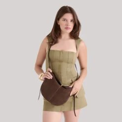 BENNETT CROSSBODY ESPRESSO SUEDE(Bennett Crossbody Espresso Suede) -Dolce Vita Shop DOLCEVITA CROSSBODY BENNETT ESPRESSOSUEDE 4