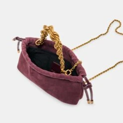 CLEO CROSSBODY BURGUNDY SUEDE(Cleo Crossbody Burgundy Suede) -Dolce Vita Shop DOLCEVITA CROSSBODY CLEO BURGUNDYSUEDE 3