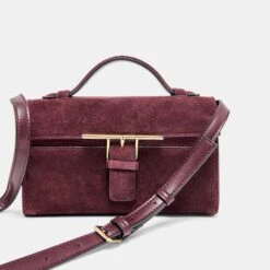 ZANNONE CROSSBODY BURGUNDY SUEDE(Zannone Crossbody Burgundy Suede) -Dolce Vita Shop DOLCEVITA CROSSBODY ZANNONE BurgundySuede 5