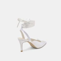 EFORA HEELS TRUE WHITE SATIN(Efora Heels True White Satin) -Dolce Vita Shop DOLCEVITA DOLCEVITA HEELS EFORA TRUEWHITE SATIN VELVET 03