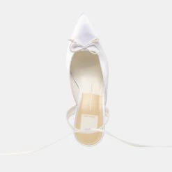 EFORA HEELS TRUE WHITE SATIN(Efora Heels True White Satin) -Dolce Vita Shop DOLCEVITA DOLCEVITA HEELS EFORA TRUEWHITE SATIN VELVET 06