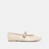 ALIZZA BALLET FLATS CREME CRINKLE PATENT(Alizza Ballet Flats Creme Crinkle Patent)