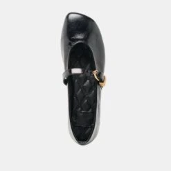 ALIZZA BALLET FLATS MIDNIGHT CRINKLE PATENT(Alizza Ballet Flats Midnight Crinkle Patent) -Dolce Vita Shop DOLCEVITA FLATS ALIZZA MIDNIGHTCRINKLEPATENT 06