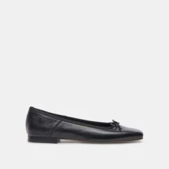 ANISA WIDE BALLET FLATS BLACK LEATHER - Re:vita(Anisa Wide Ballet Flats Black Leather Resale)