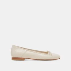 ANISA BALLET FLATS CREME CRINKLE PATENT - Re:vita(Anisa Ballet Flats Creme Crinkle Patent Resale)