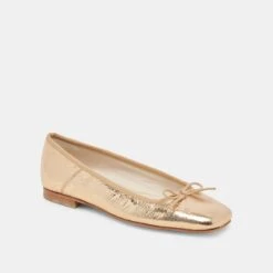 ANISA BALLET FLATS GOLD DISTRESSED LEATHER(Anisa Ballet Flats Gold Distressed Leather) -Dolce Vita Shop DOLCEVITA FLATS ANISA GOLDDISTRESSEDLEATHER 01