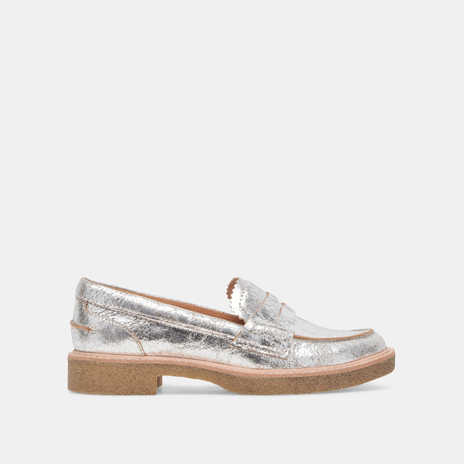 Dolce Vita ARABEL LOAFERS SILVER DISTRESSED LEATHER(Arabel Loafers Silver Distressed Leather) 1 Dolce Vita ARABEL LOAFERS SILVER DISTRESSED LEATHER(Arabel Loafers Silver Distressed Leather)