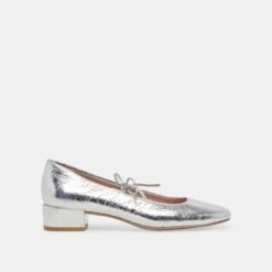 ARDIEN HEELS SILVER CRINKLE PATENT(Ardien Heels Silver Crinkle Patent)