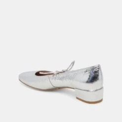 ARDIEN HEELS SILVER CRINKLE PATENT(Ardien Heels Silver Crinkle Patent) -Dolce Vita Shop DOLCEVITA FLATS ARDIEN SILVERDISTRESSEDLEATHER 08