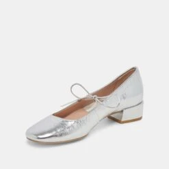 ARDIEN HEELS SILVER CRINKLE PATENT(Ardien Heels Silver Crinkle Patent) -Dolce Vita Shop DOLCEVITA FLATS ARDIEN SILVERDISTRESSEDLEATHER 09