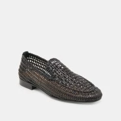 ARMOND FLATS BLACK WOVEN LEATHER(Armond Flats Black Woven Leather) -Dolce Vita Shop DOLCEVITA FLATS ARMOND BLACKWOVENLEATHER 01
