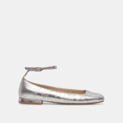 Dolce Vita ASHYA BALLET FLATS SILVER DISTRESSED LEATHER(Ashya Ballet Flats Silver Distressed Leather)