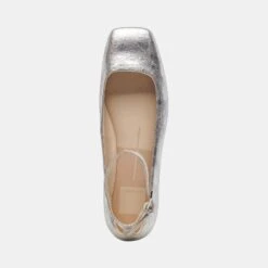 Dolce Vita ASHYA BALLET FLATS SILVER DISTRESSED LEATHER(Ashya Ballet Flats Silver Distressed Leather) -Dolce Vita Shop DOLCEVITA FLATS ASHYA SILVERDISTRESSEDLEATHER 06