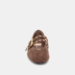 BAYLEE GROMMET BALLET FLATS DK BROWN PERFORATED SUEDE(Baylee Grommet Ballet Flats Dk Brown Perforated Suede) -Dolce Vita Shop DOLCEVITA FLATS BAYLEEGROMMET DKBROWNPERFORATEDSUEDE 04