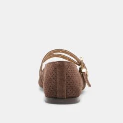 BAYLEE GROMMET BALLET FLATS DK BROWN PERFORATED SUEDE(Baylee Grommet Ballet Flats Dk Brown Perforated Suede) -Dolce Vita Shop DOLCEVITA FLATS BAYLEEGROMMET DKBROWNPERFORATEDSUEDE 05