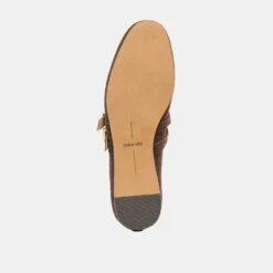 BAYLEE GROMMET BALLET FLATS DK BROWN PERFORATED SUEDE(Baylee Grommet Ballet Flats Dk Brown Perforated Suede) -Dolce Vita Shop DOLCEVITA FLATS BAYLEEGROMMET DKBROWNPERFORATEDSUEDE 07