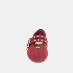 BAYLEE GROMMET BALLET FLATS OXBLOOD PERFORATED SUEDE(Baylee Grommet Ballet Flats Oxblood Perforated Suede) -Dolce Vita Shop DOLCEVITA FLATS BAYLEEGROMMET OXBLOODPERFORATEDSUEDE 04