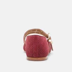 BAYLEE GROMMET BALLET FLATS OXBLOOD PERFORATED SUEDE(Baylee Grommet Ballet Flats Oxblood Perforated Suede) -Dolce Vita Shop DOLCEVITA FLATS BAYLEEGROMMET OXBLOODPERFORATEDSUEDE 05