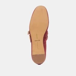 BAYLEE GROMMET BALLET FLATS OXBLOOD PERFORATED SUEDE(Baylee Grommet Ballet Flats Oxblood Perforated Suede) -Dolce Vita Shop DOLCEVITA FLATS BAYLEEGROMMET OXBLOODPERFORATEDSUEDE 07