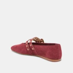 BAYLEE GROMMET BALLET FLATS OXBLOOD PERFORATED SUEDE(Baylee Grommet Ballet Flats Oxblood Perforated Suede) -Dolce Vita Shop DOLCEVITA FLATS BAYLEEGROMMET OXBLOODPERFORATEDSUEDE 08