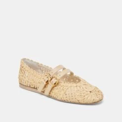 BAYLEE SUNFLOWER BALLET FLATS LT NATURAL MACRAME(Baylee Sunflower Ballet Flats Lt Natural Macrame) -Dolce Vita Shop DOLCEVITA FLATS BAYLEESUNFLOWER LTNATURALMACRAME 01