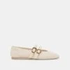 BAYLEE BALLET FLATS BONE PERFORATED SUEDE(Baylee Ballet Flats Bone Perforated Suede)