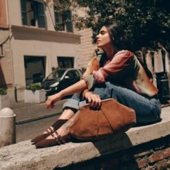 BAYLEE GROMMET BALLET FLATS DK BROWN PERFORATED SUEDE(Baylee Grommet Ballet Flats Dk Brown Perforated Suede) -Dolce Vita Shop DOLCEVITA FLATS BAYLEE GROMMET DK BROWN PERFORATED SUEDE SAHARA COGNAC 1