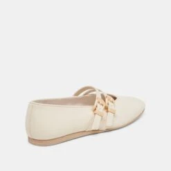 BAYLEE BALLET FLATS IVORY LEATHER(Baylee Ballet Flats Ivory Leather) -Dolce Vita Shop DOLCEVITA FLATS BAYLEE IVORYCRIINKLEPATENT 03