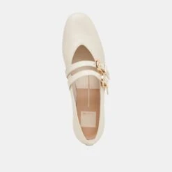 BAYLEE BALLET FLATS IVORY LEATHER(Baylee Ballet Flats Ivory Leather) -Dolce Vita Shop DOLCEVITA FLATS BAYLEE IVORYCRIINKLEPATENT 06