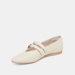 BAYLEE WIDE BALLET FLATS IVORY LEATHER(Baylee Wide Ballet Flats Ivory Leather) -Dolce Vita Shop DOLCEVITA FLATS BAYLEE IVORYCRIINKLEPATENT 08 0e659b71 0b30 40b5 9f84 17cecff44ce7