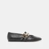 BAYLEE BALLET FLATS BLACK LEATHER(Baylee Ballet Flats Black Leather)