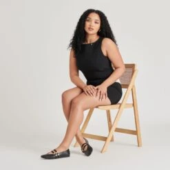 BAYLEE BALLET FLATS BLACK LEATHER(Baylee Ballet Flats Black Leather) -Dolce Vita Shop DOLCEVITA FLATS BAYLEE MIDNIGHTCRINKLEPATENT ONFOOT 01