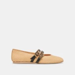 BAYLEE WIDE BALLET FLATS NATURAL RAFFIA(Baylee Wide Ballet Flats Natural Raffia)
