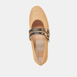BAYLEE BALLET FLATS NATURAL RAFFIA(Baylee Ballet Flats Natural Raffia) -Dolce Vita Shop DOLCEVITA FLATS BAYLEE NATURALRAFFIA 06